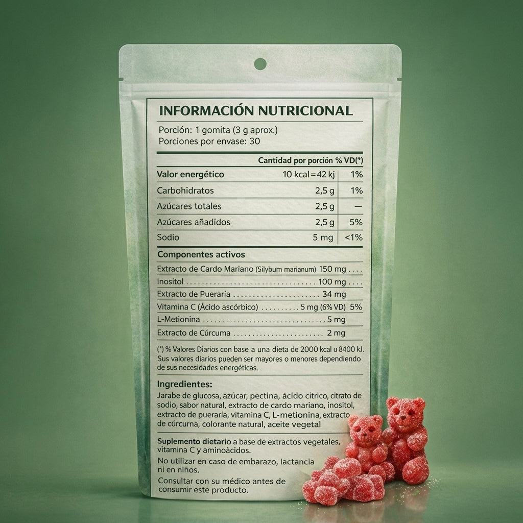 Gomitas blandas de cardo mariano